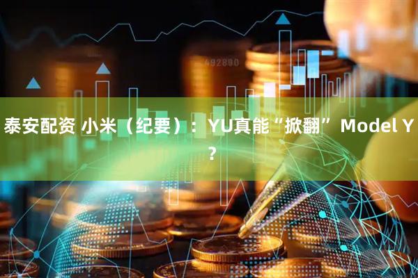 泰安配资 小米（纪要）：YU真能“掀翻” Model Y ？